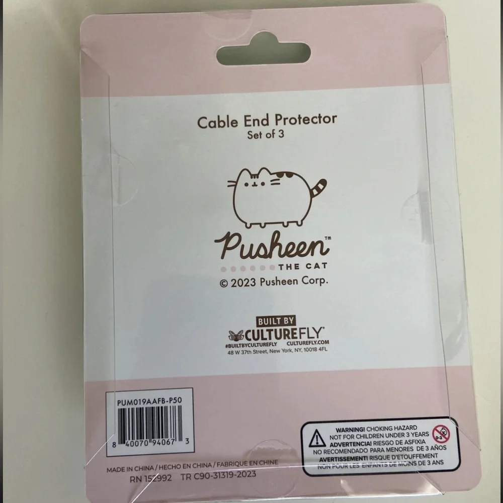 Pusheen the Cat Cable End Protectors NIB New Culturefly Set of 3 2023